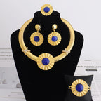 High-Quality Gold Ethiopian Jewelry Set for Girls | Earrings & Necklace