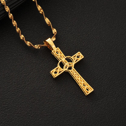 Ethiopian Cross Pendant Necklace | Habesha Eritrean Wedding Jewelry