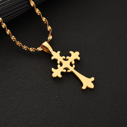 Ethiopian Cross Pendant Necklace | Habesha Eritrean Wedding Jewelry