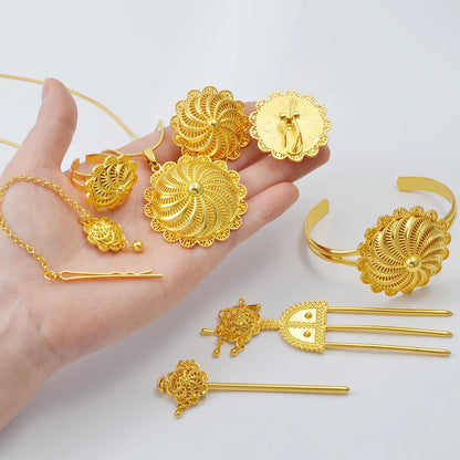 Ethiopian Habesha Bridal Jewelry Set | Elegant Wedding Accessories