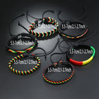 Ethiopian Men/Women Jewelry, Jamaican Rasta Adjustable Bracelet