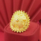 24K Gold-Plated Ethiopian Jewelry Set | Habesha Wedding Flower Design