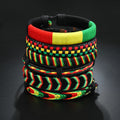 Ethiopian Men/Women Jewelry, Jamaican Rasta Adjustable Bracelet