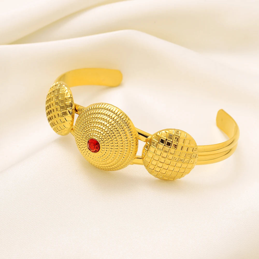 Ethiopian & Eritrean Gold Jewelry Set | Stone Bridal Habesha Gifts