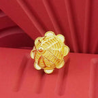 24K Gold-Plated Ethiopian Jewelry Set | Habesha Wedding Flower Design