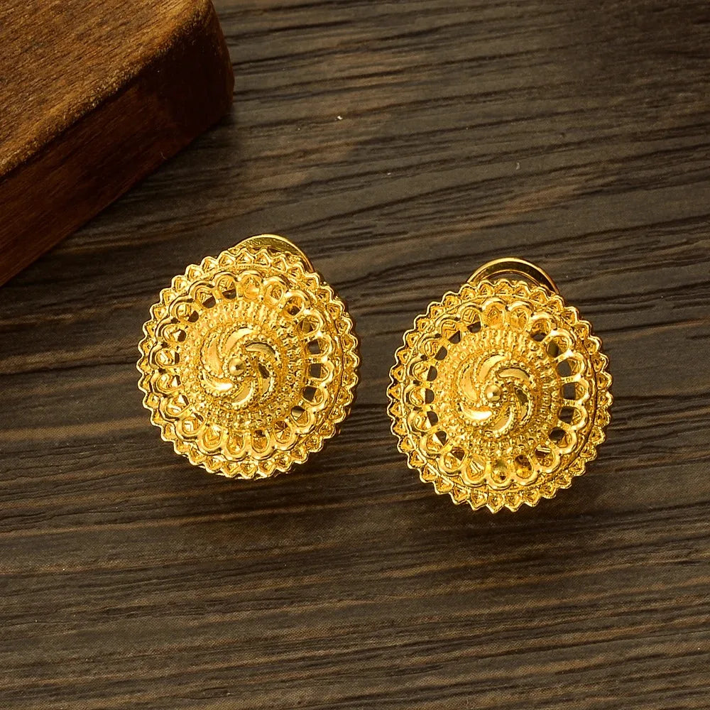 Gold Color Ethiopian & Eritrean Jewelry Set | Necklace, Ring, Pendant