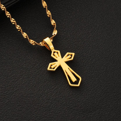 Ethiopian Cross Pendant Necklace | Habesha Eritrean Wedding Jewelry