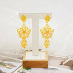 Gold Color Ethiopian Jewelry Set | Necklace Earrings Rings Bracelets