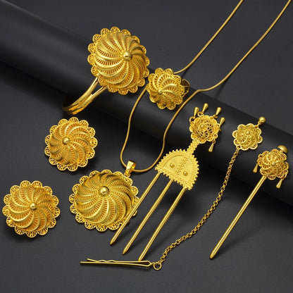 Ethiopian Habesha Bridal Jewelry Set | Elegant Wedding Accessories