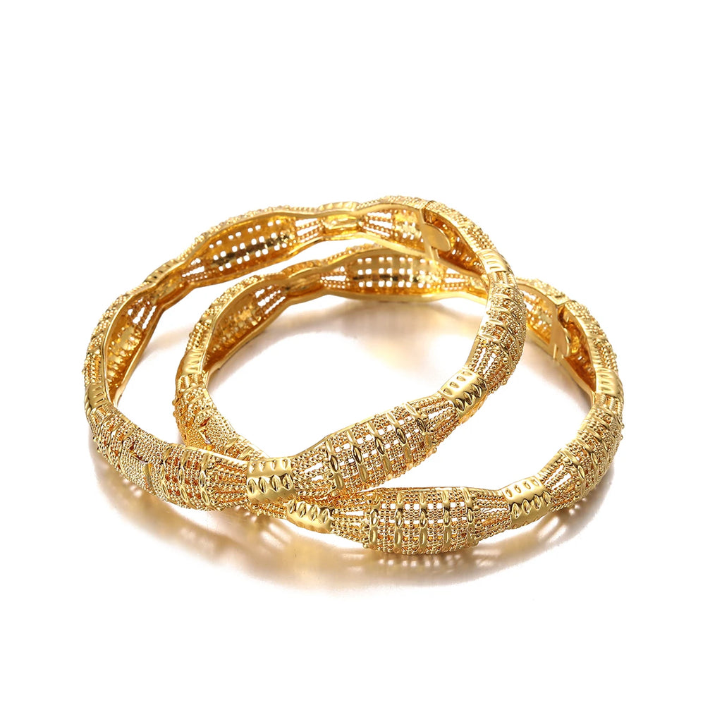 Ethiopian Gold Color Bangles | Habesha Women’s Traditional Bracelets
