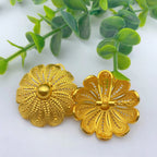 Luxury Ethiopian Round Necklace & Earrings Set | 24K Gold Bridal Jewelry