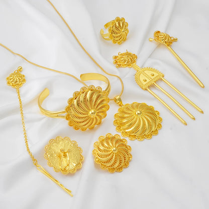 Ethiopian Habesha Bridal Jewelry Set | Elegant Wedding Accessories