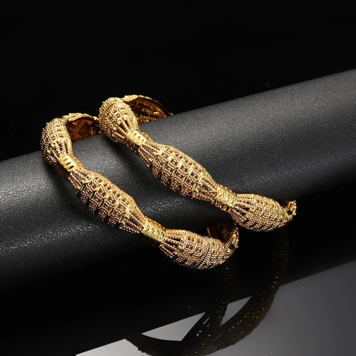 Ethiopian Gold Color Bangles | Habesha Women’s Traditional Bracelets