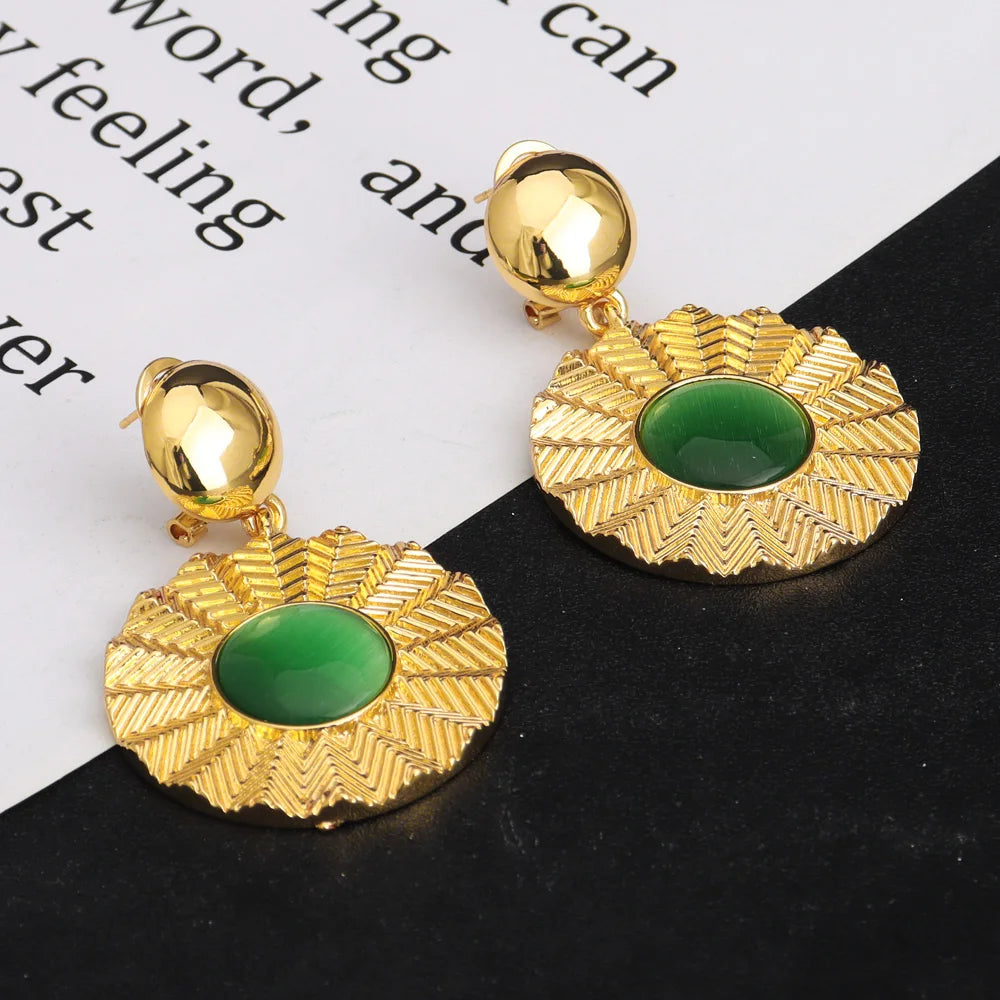 High-Quality Gold Ethiopian Jewelry Set for Girls | Earrings & Necklace