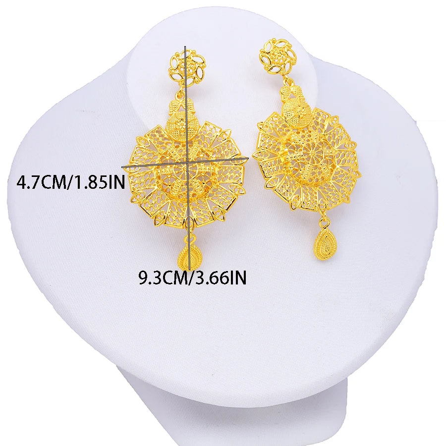 Ethiopian Women’s Wedding Earrings | 24K Gold Bridal Jewelry