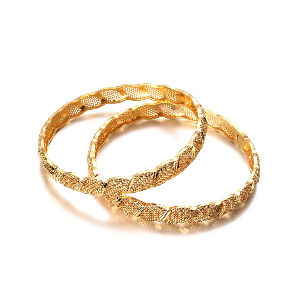 Ethiopian Gold Color Bangles | Habesha Women’s Traditional Bracelets