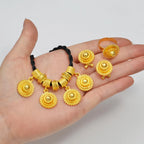 Ethiopian Jewelry Set | Black Rope Earrings & Rings Habesha Eritrean