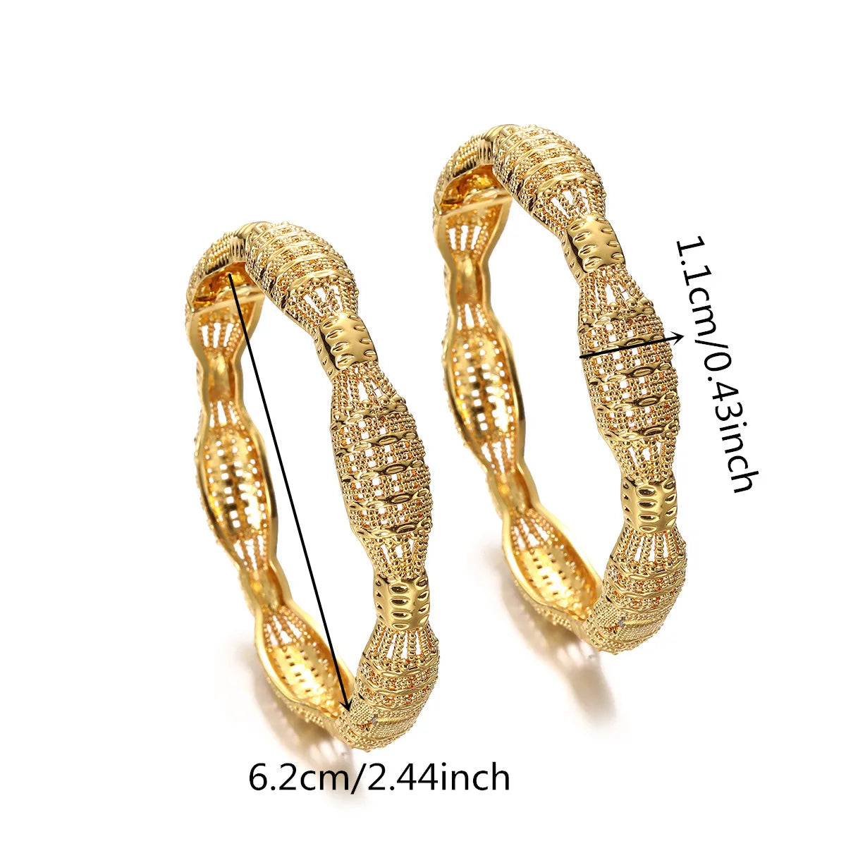 Ethiopian Gold Color Bangles | Habesha Women’s Traditional Bracelets