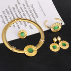 High-Quality Gold Ethiopian Jewelry Set for Girls | Earrings & Necklace