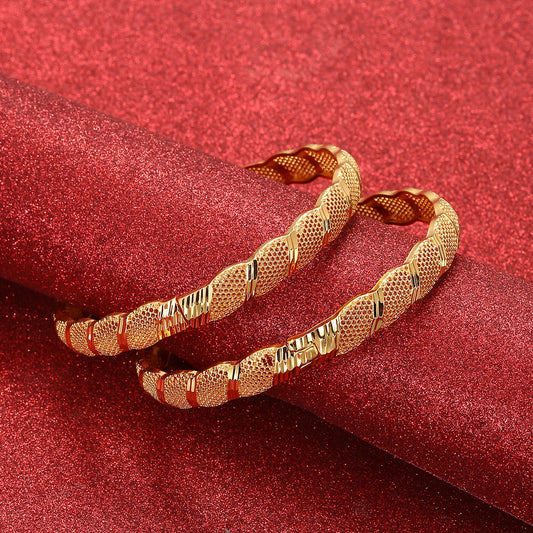 Ethiopian Gold Color Bangles | Habesha Women’s Traditional Bracelets