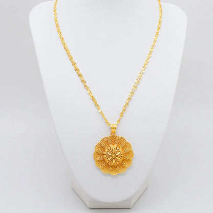 Ethiopian Jewelry Set for Women | Necklace Earrings Ring Bridal Gift