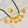 Ethiopian Jewelry Set | Black Rope Earrings & Rings Habesha Eritrean