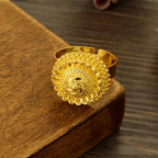 Gold Color Ethiopian & Eritrean Jewelry Set | Necklace, Ring, Pendant