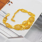 Gold Color Ethiopian Jewelry Set | Necklace Earrings Rings Bracelets