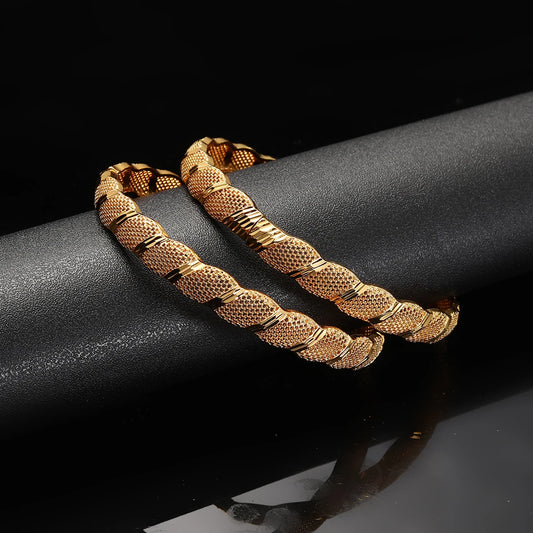 Ethiopian Gold Color Bangles | Habesha Women’s Traditional Bracelets