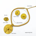 Luxury 24K Gold Ethiopian Necklace & Earrings Set | Bridal Jewelry