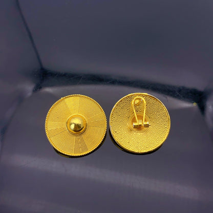 Luxury 24K Gold Ethiopian Necklace & Earrings Set | Bridal Jewelry