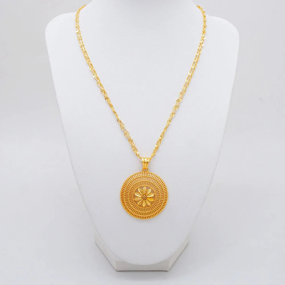 Ethiopian Jewelry Set for Women | Necklace Earrings Ring Bridal Gift