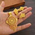 Ethiopian Cross Jewelry Set | Pendant, Earrings & Ring 3-Piece Set