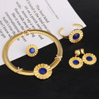 High-Quality Gold Ethiopian Jewelry Set for Girls | Earrings & Necklace