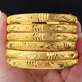 Golden 6-Piece Ethiopian Bracelets Set | Girls & Women Fashion Jewelry Gift