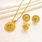 24K Gold Plated Ethiopian Jewelry Set | Elegant Eritrean Wedding Gift