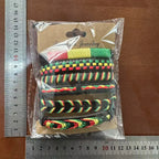 Ethiopian Men/Women Jewelry, Jamaican Rasta Adjustable Bracelet