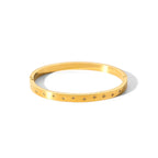 Waterproof Cubic Zirconia Bangles | Luxury Stainless Steel Bracelets