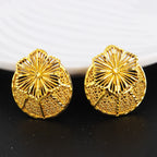 Gold Color Ethiopian Jewelry Set | Bridal Necklace & Earrings Gift