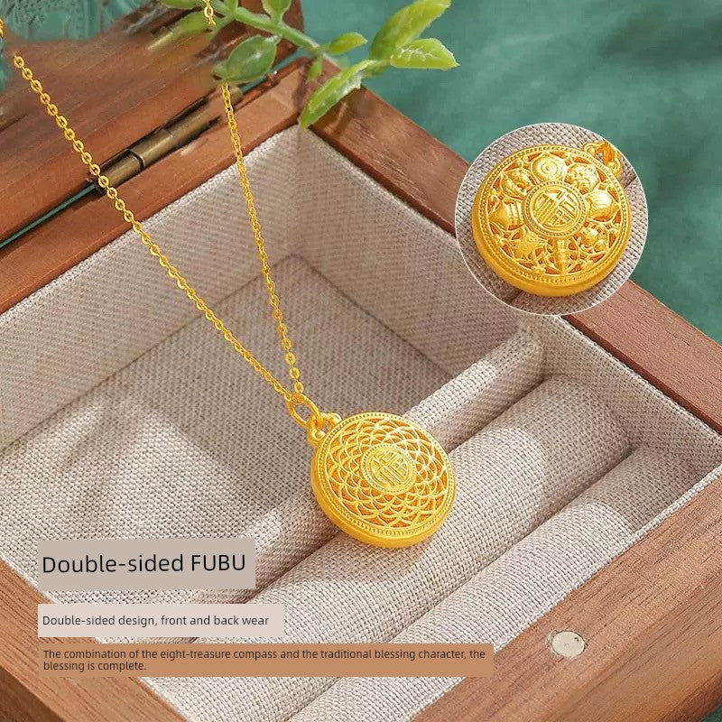 Gold Compass Necklace | Women’s Luxury Pendant & Sweater Chain