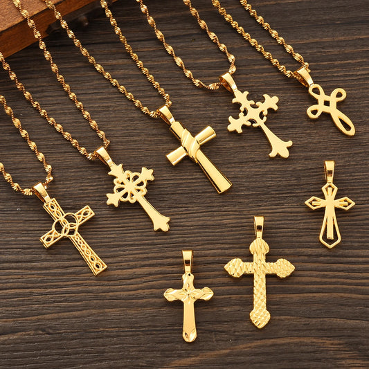 Ethiopian Cross Pendant Necklace | Habesha Eritrean Wedding Jewelry
