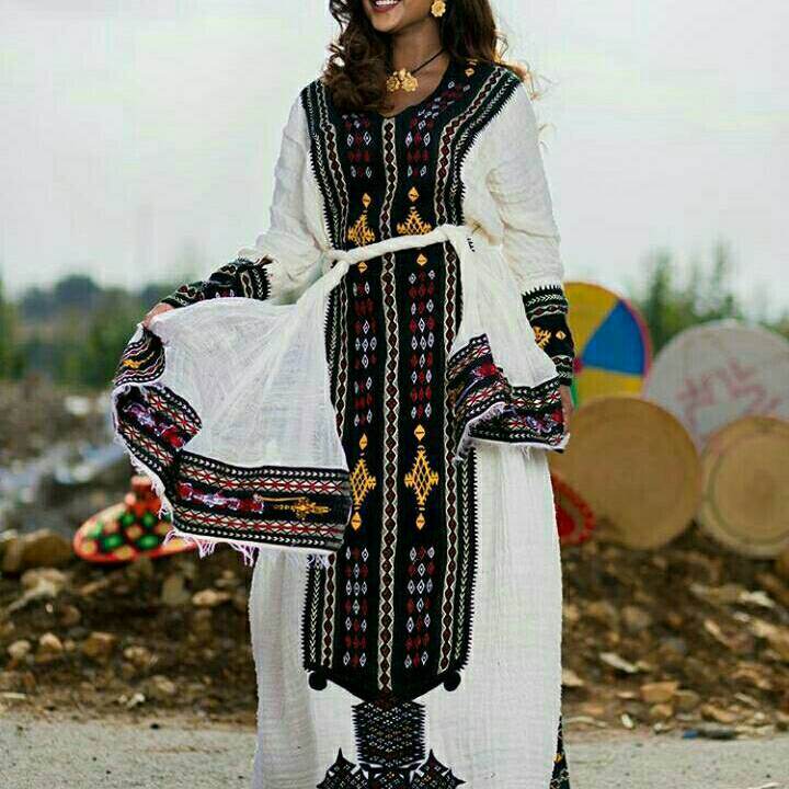 Authentic Ethiopian Dress from Axum | Fetil Habesha Kemis – የአክሱም ፈትል ቀሚስ - EthGebya