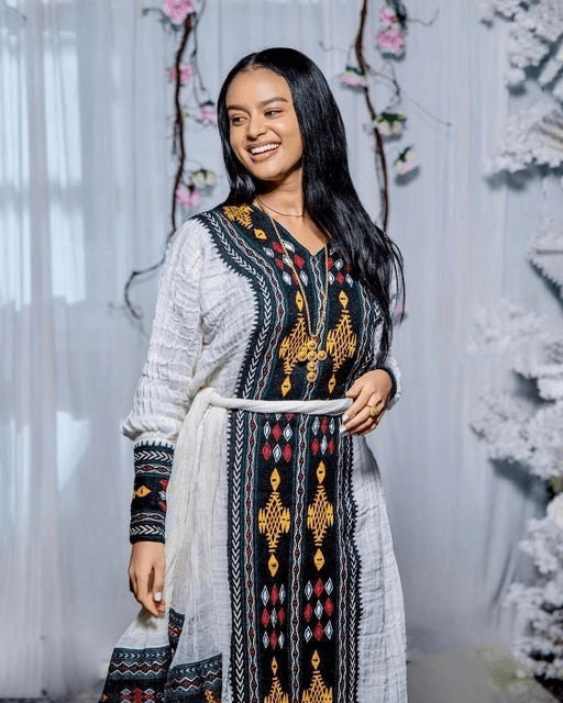 Authentic Ethiopian Dress from Axum | Fetil Habesha Kemis – የአክሱም ፈትል ቀሚስ - EthGebya