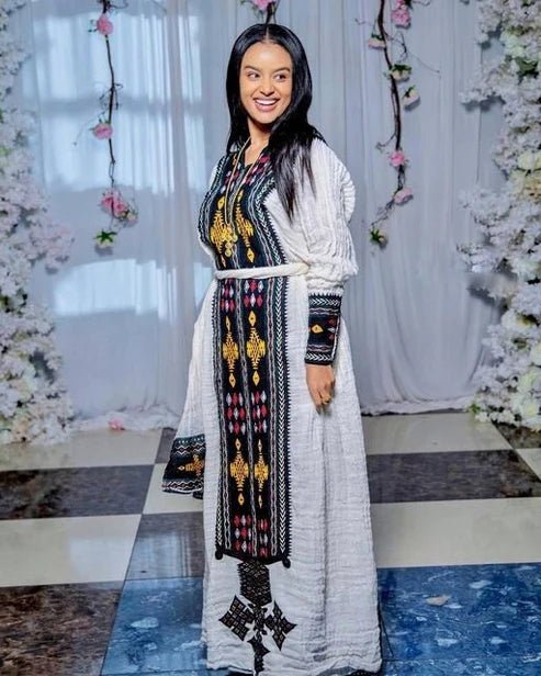 Axum Fetil Handwoven Habesha Dress | Ethiopian Zuria & Habesha Kemis - EthGebya