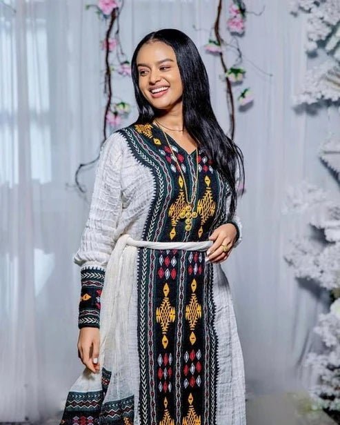 Axum Fetil Handwoven Habesha Dress | Ethiopian Zuria & Habesha Kemis - EthGebya