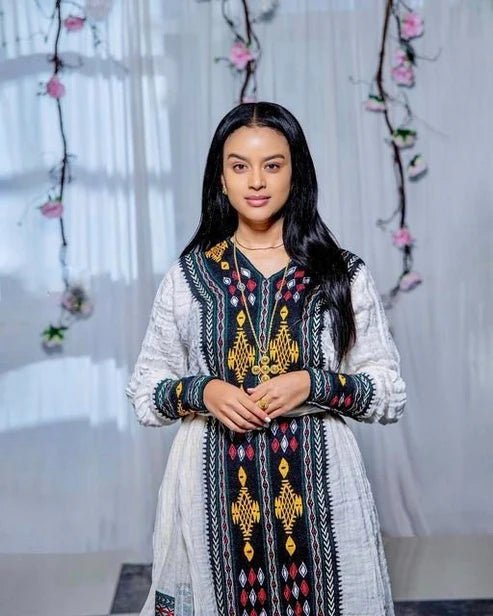 Axum Fetil Handwoven Habesha Dress | Ethiopian Zuria & Habesha Kemis - EthGebya