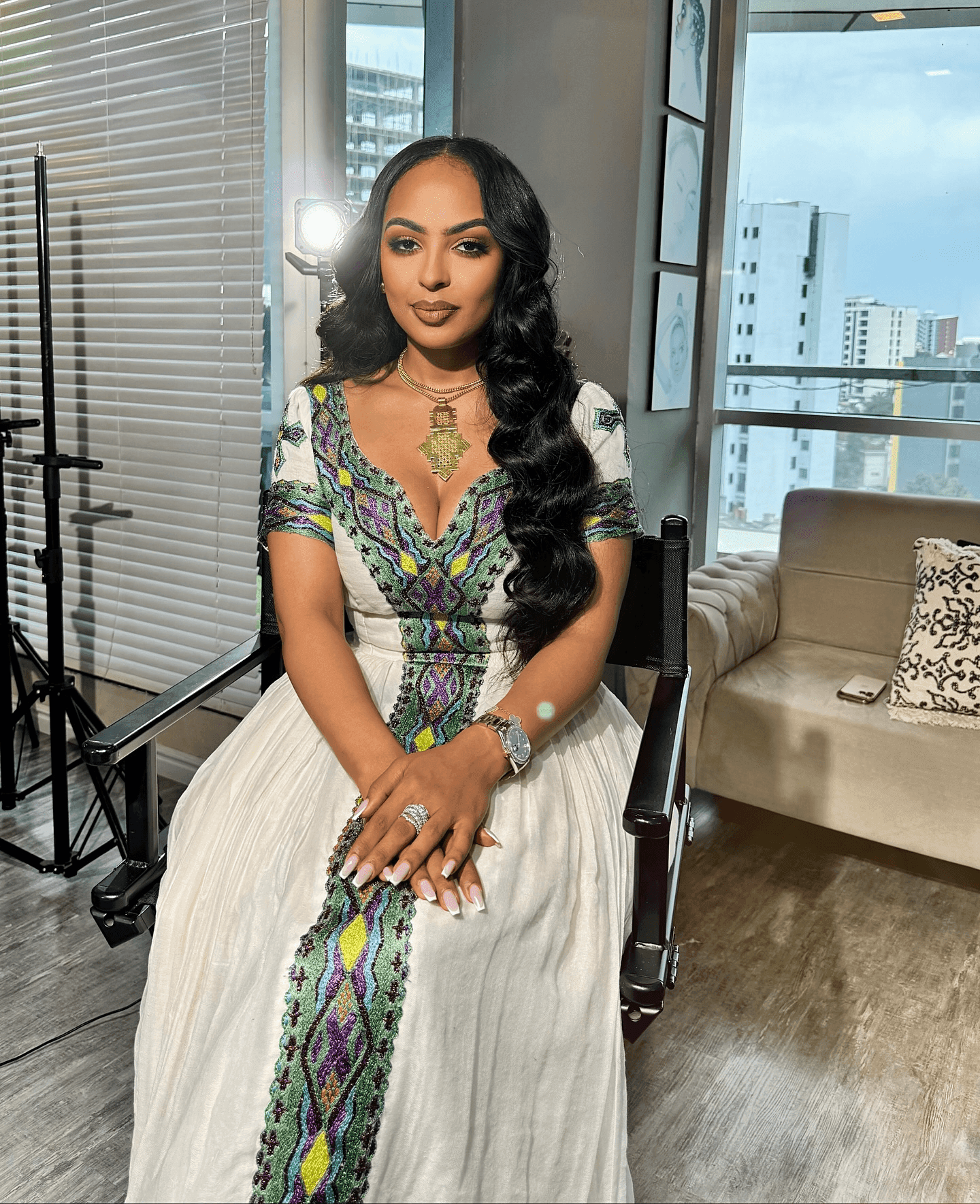 Beautiful Ethiopian Dress Zuria - Kemis Tebeb Habesha Dress - EthGebya