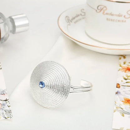 Blue Stone Jewelry Set | Gold & Silver Ethiopian Habesha Style - EthGebya