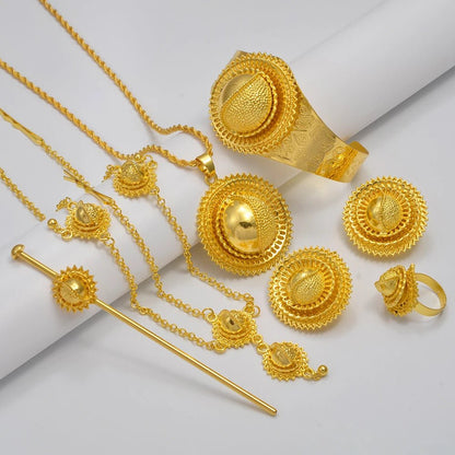 Complete Eritrean & Ethiopian Jewelry Set | Exquisite Six - Piece Jewelry Set - EthGebya