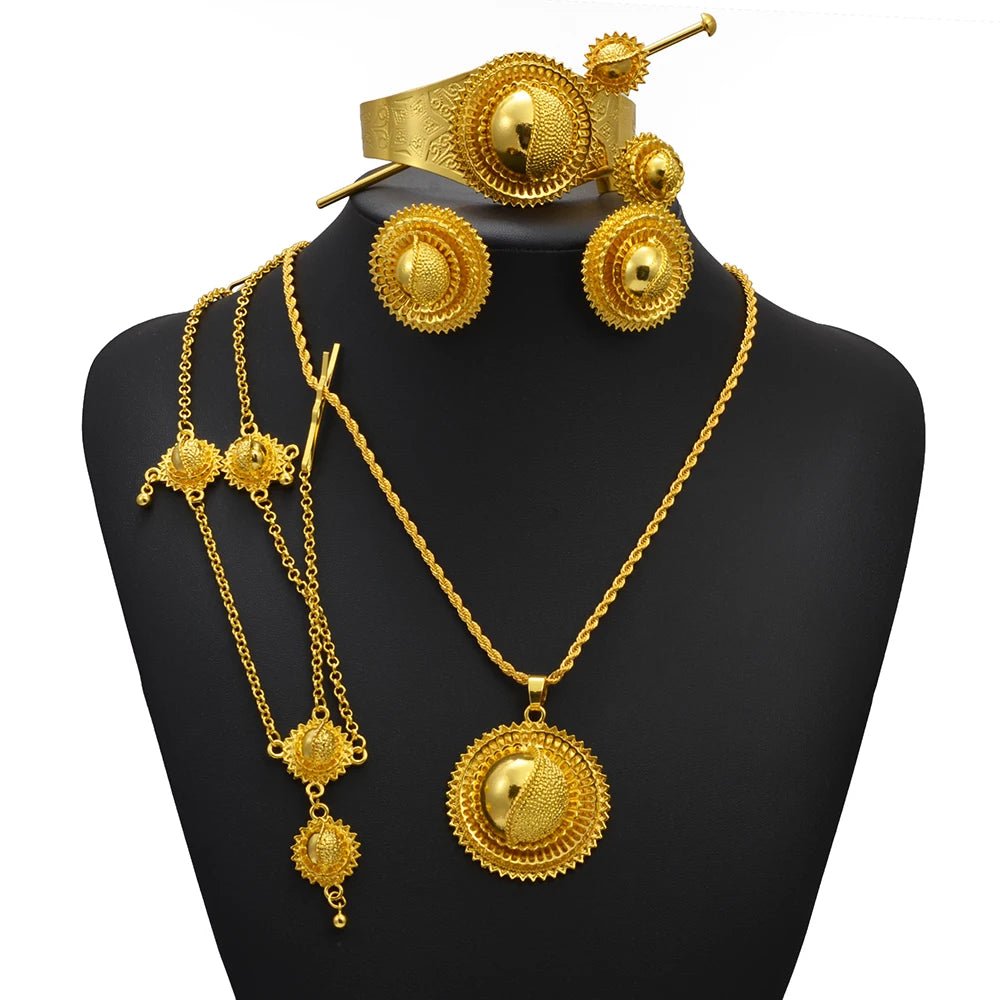 Complete Eritrean & Ethiopian Jewelry Set | Exquisite Six - Piece Jewelry Set - EthGebya
